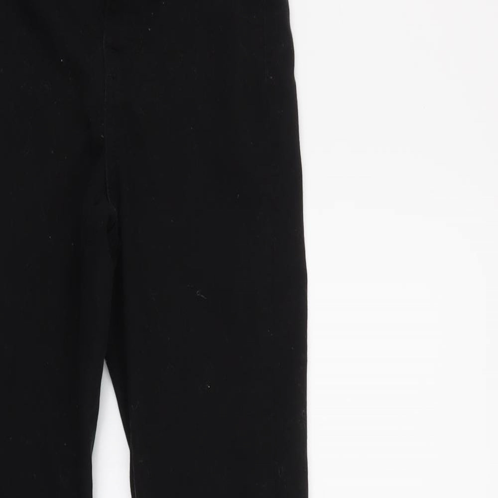 Denim & Co. Womens Black  Denim Trousers  Size 4 L25 in