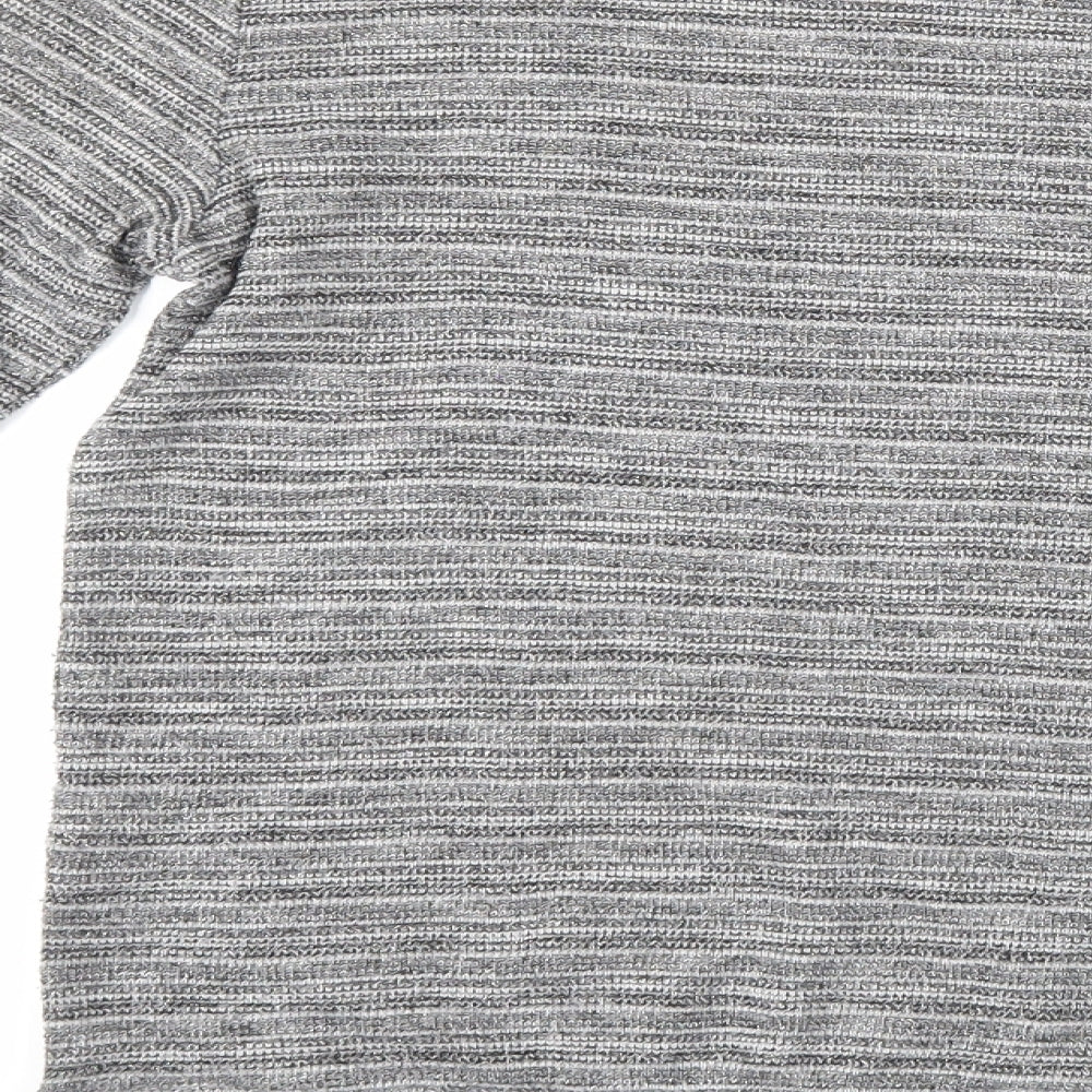 H&M Girls Grey Striped  Pullover Jumper Size 14 Years