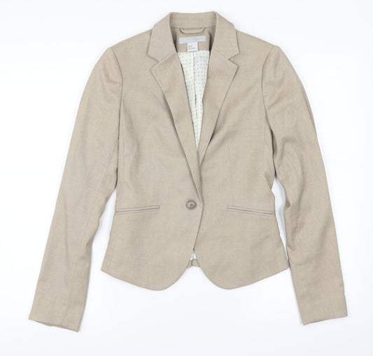 H&M Womens Brown   Jacket Blazer Size 34