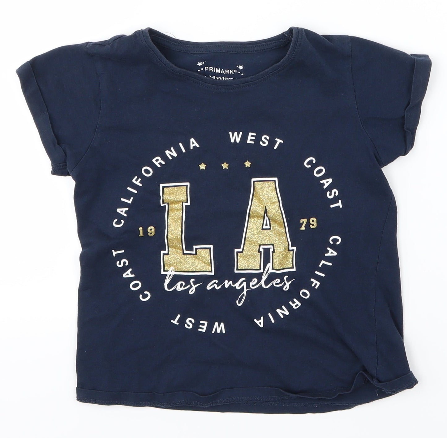 Primark Boys Blue   Basic T-Shirt Size 7-8 Years  - LA