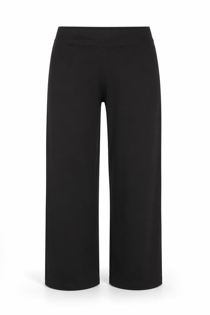 Front view of Olympus women’s black trousers, size UK 10, 30-inch leg