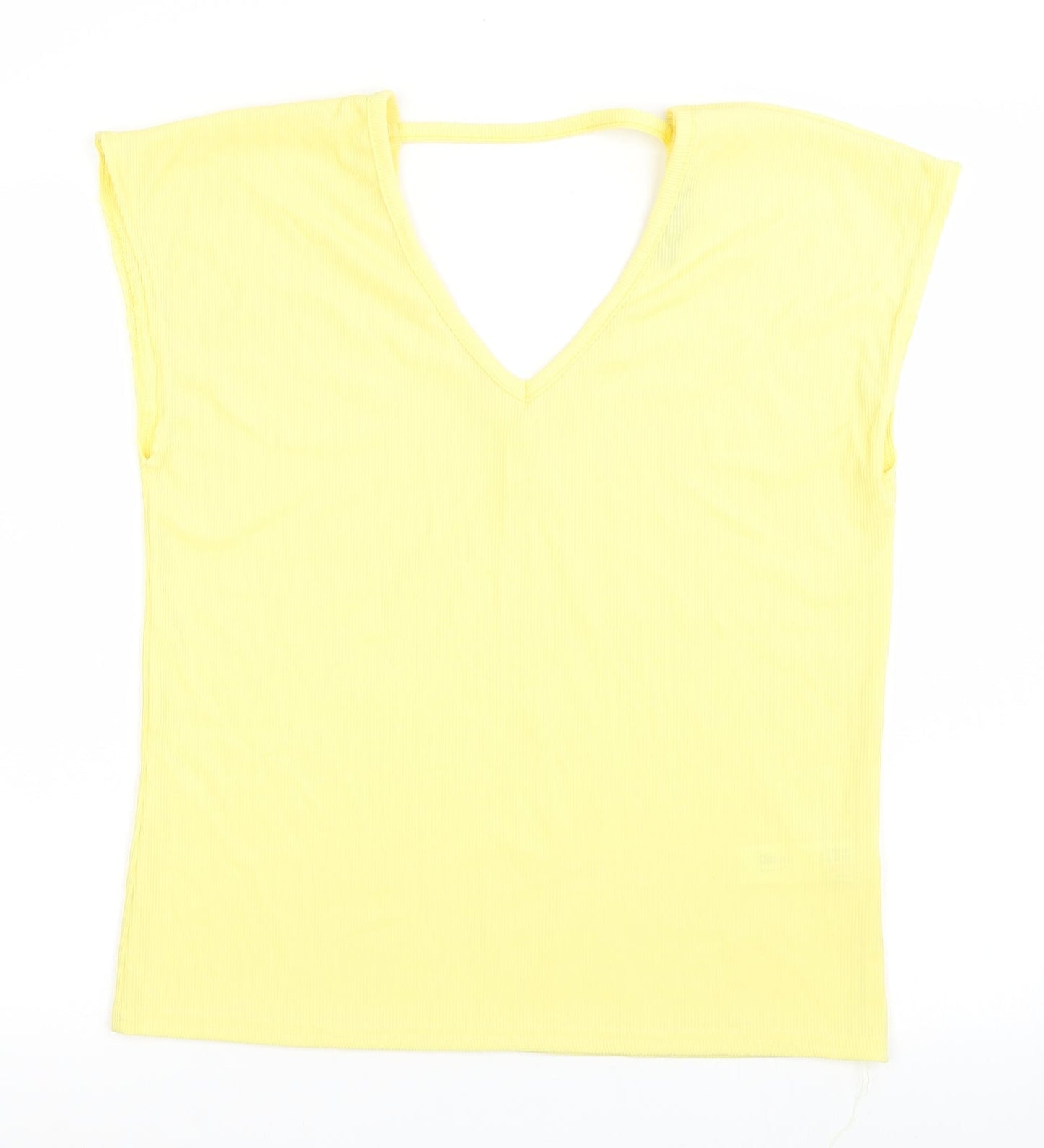 Boohoo Womens Yellow   Basic T-Shirt Size 14