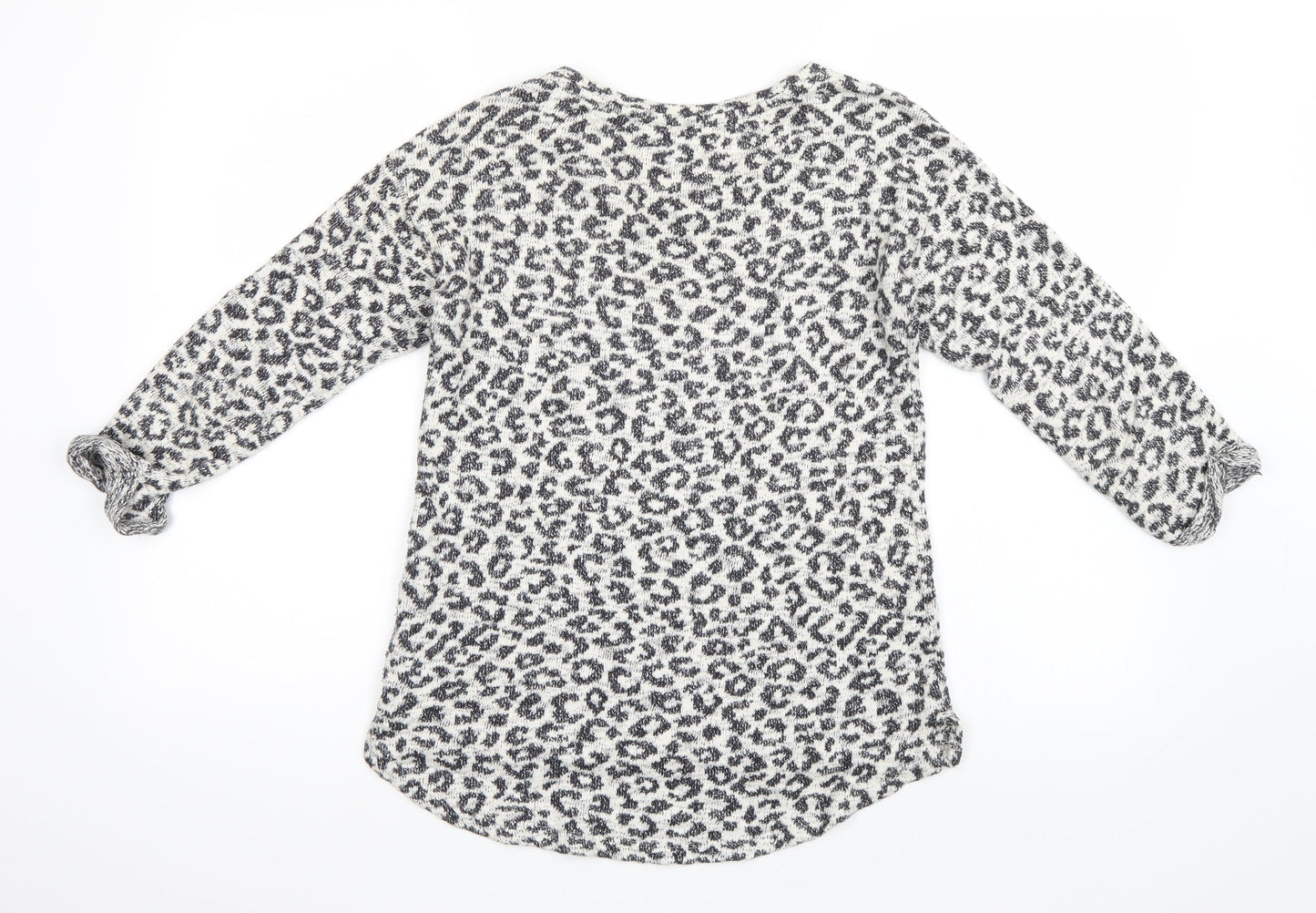 NEXT Womens Grey Animal Print  Pullover Jumper Size 6