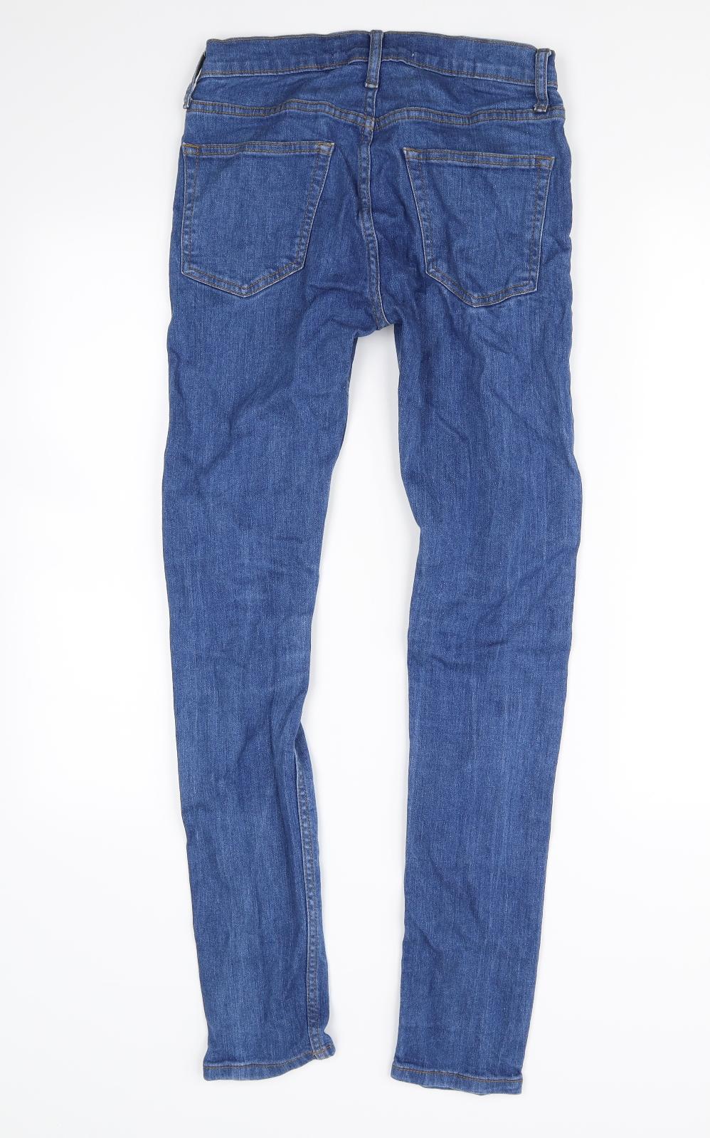 Topman Mens Blue   Straight Jeans Size 28 in L28 in