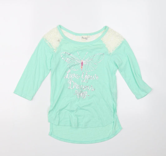 Mudd Girls Green   Basic T-Shirt Size 10 Years