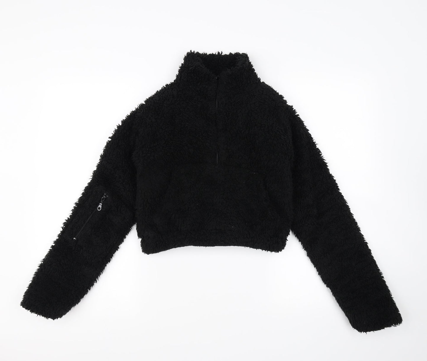 Rising Womens Black   Henley Jumper Size S
