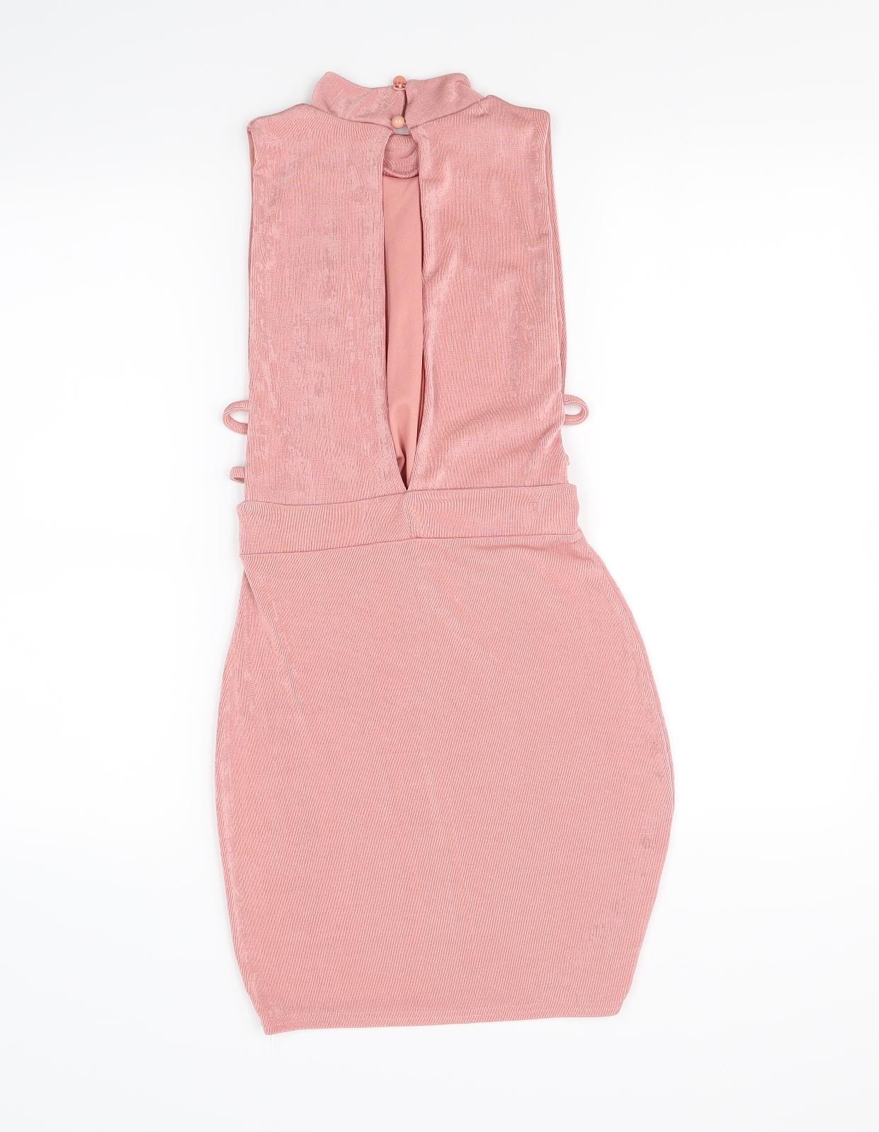 Missguided Womens Pink   Fit & Flare  Size 8
