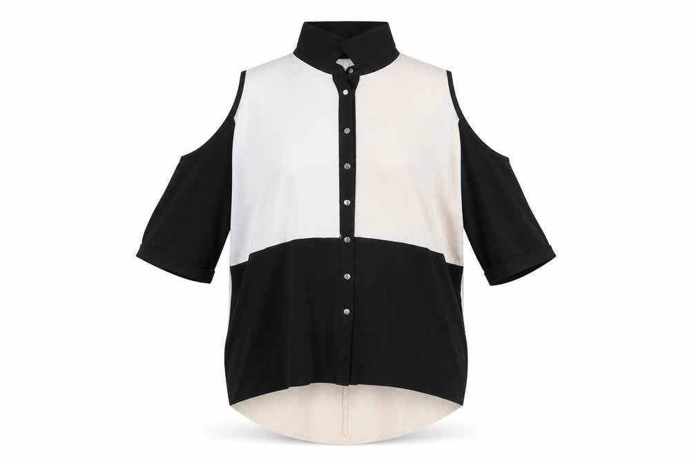 Quiz Womens Black   Basic Button-Up Size 8
