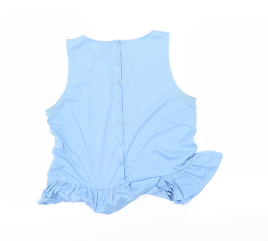 Warehouse Womens Blue   Basic T-Shirt Size 10