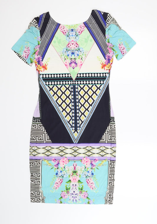 ana alcazar Womens Multicoloured Floral  Bodycon  Size 8
