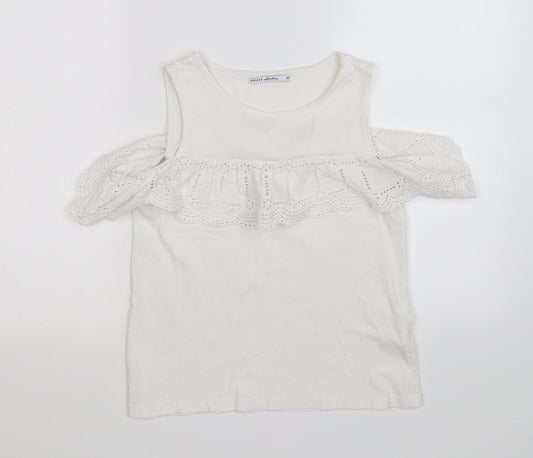 Marks and Spencer Womens White Floral  Basic Tank Size XS