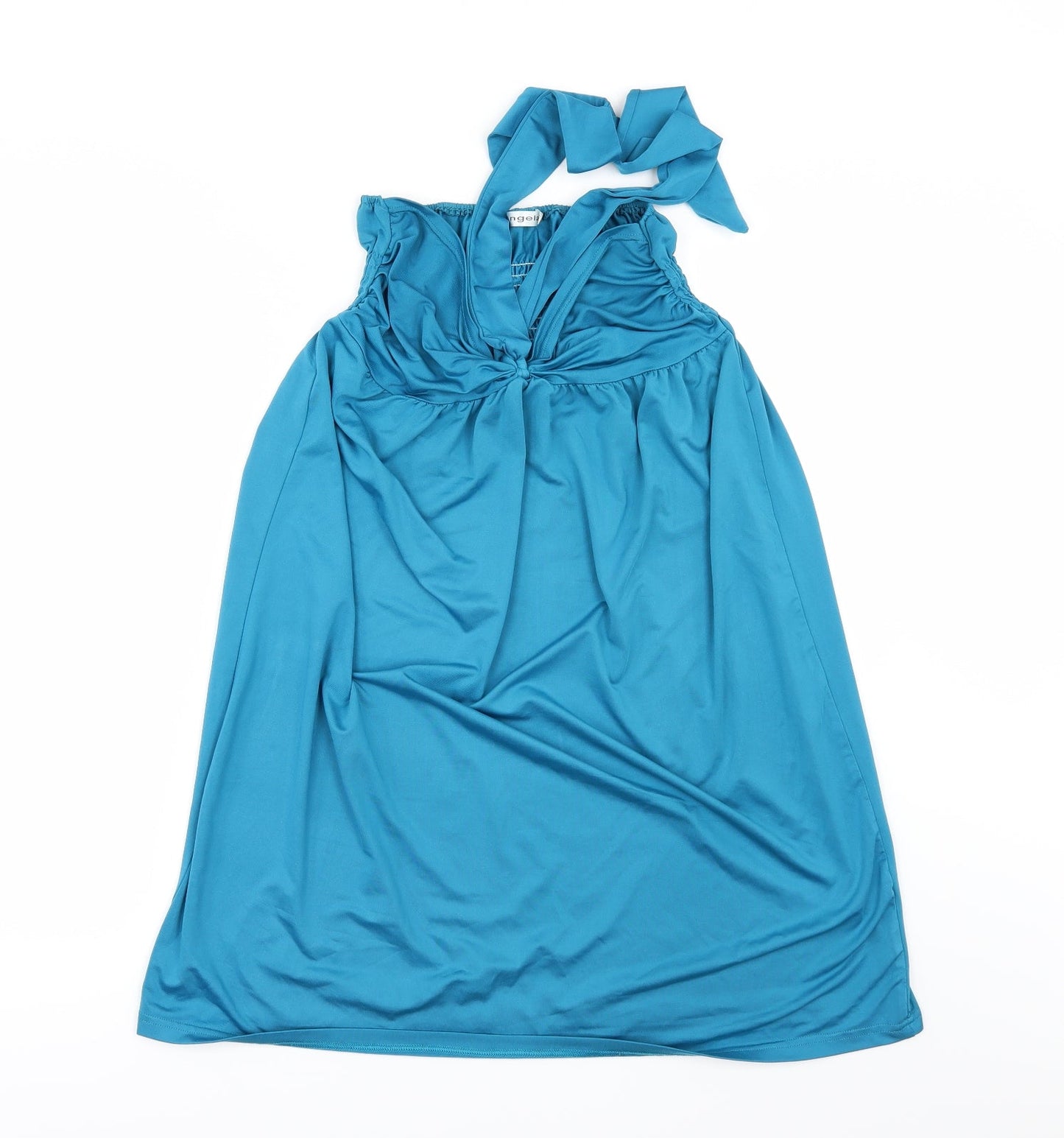 Angela Womens Blue   Tunic Blouse Size L