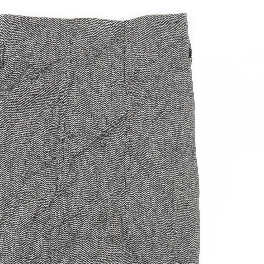 United Colors of Benetton Womens Grey   Straight & Pencil Skirt Size 30 in