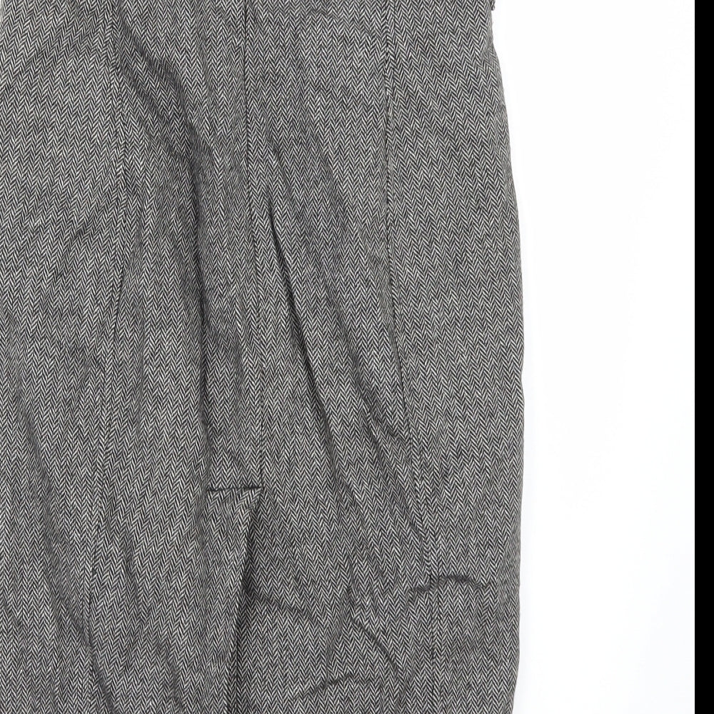 United Colors of Benetton Womens Grey   Straight & Pencil Skirt Size 30 in