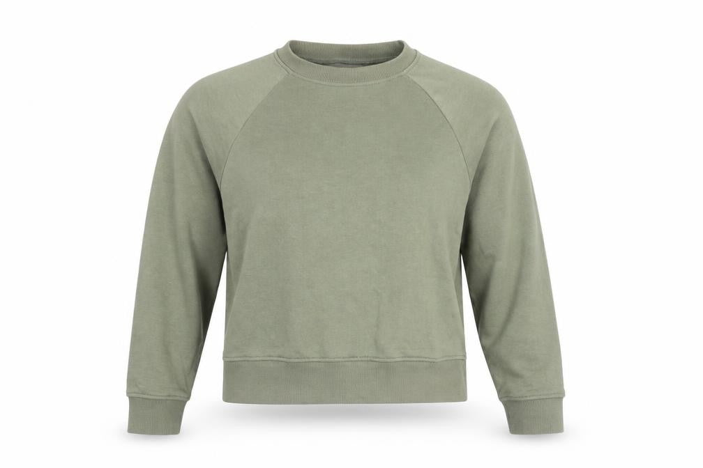 Front view of H&M women’s green jumper, size XS