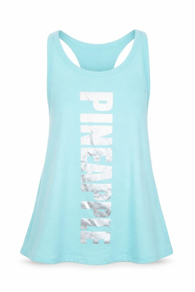 Front view of Debenhams girls’ green basic tank, size 11-12, years