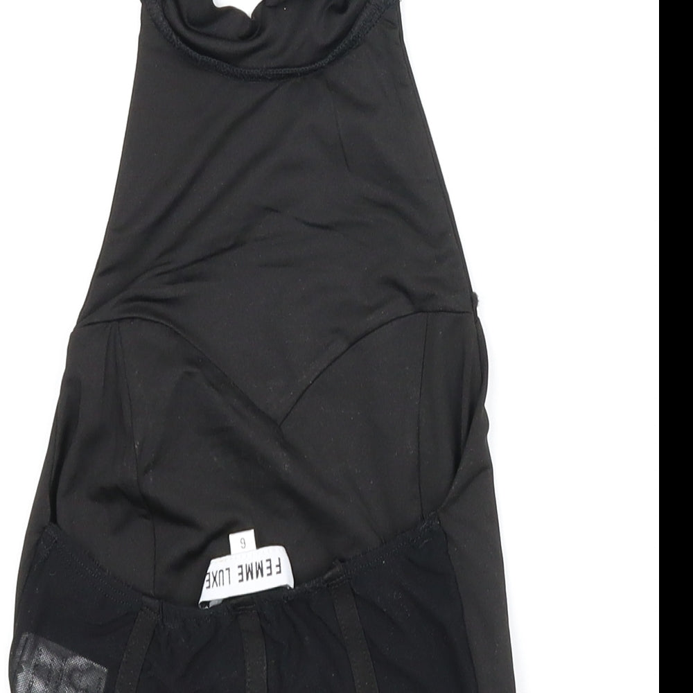 Femme Luxe Womens Black   Basic Tank Size 8  - Backless