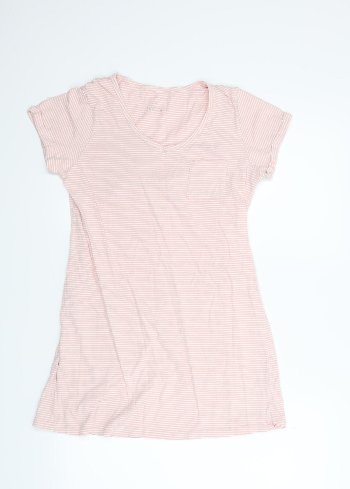Additional front view of Matalan women’s pink striped capri dress, size S