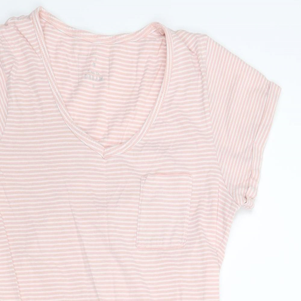 Close-up detail of Matalan women’s pink striped capri dress, size S