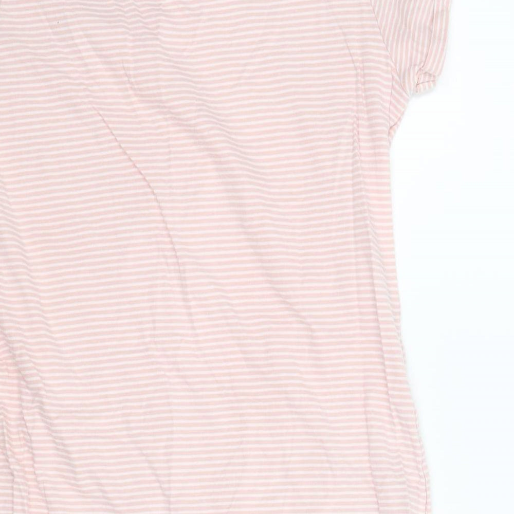 Brand and care label for Matalan women’s pink striped capri dress, size S
