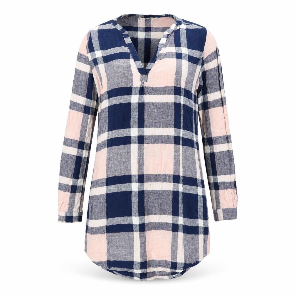 Tu Womens Multicoloured Plaid  Shirt Dress  Size 8
