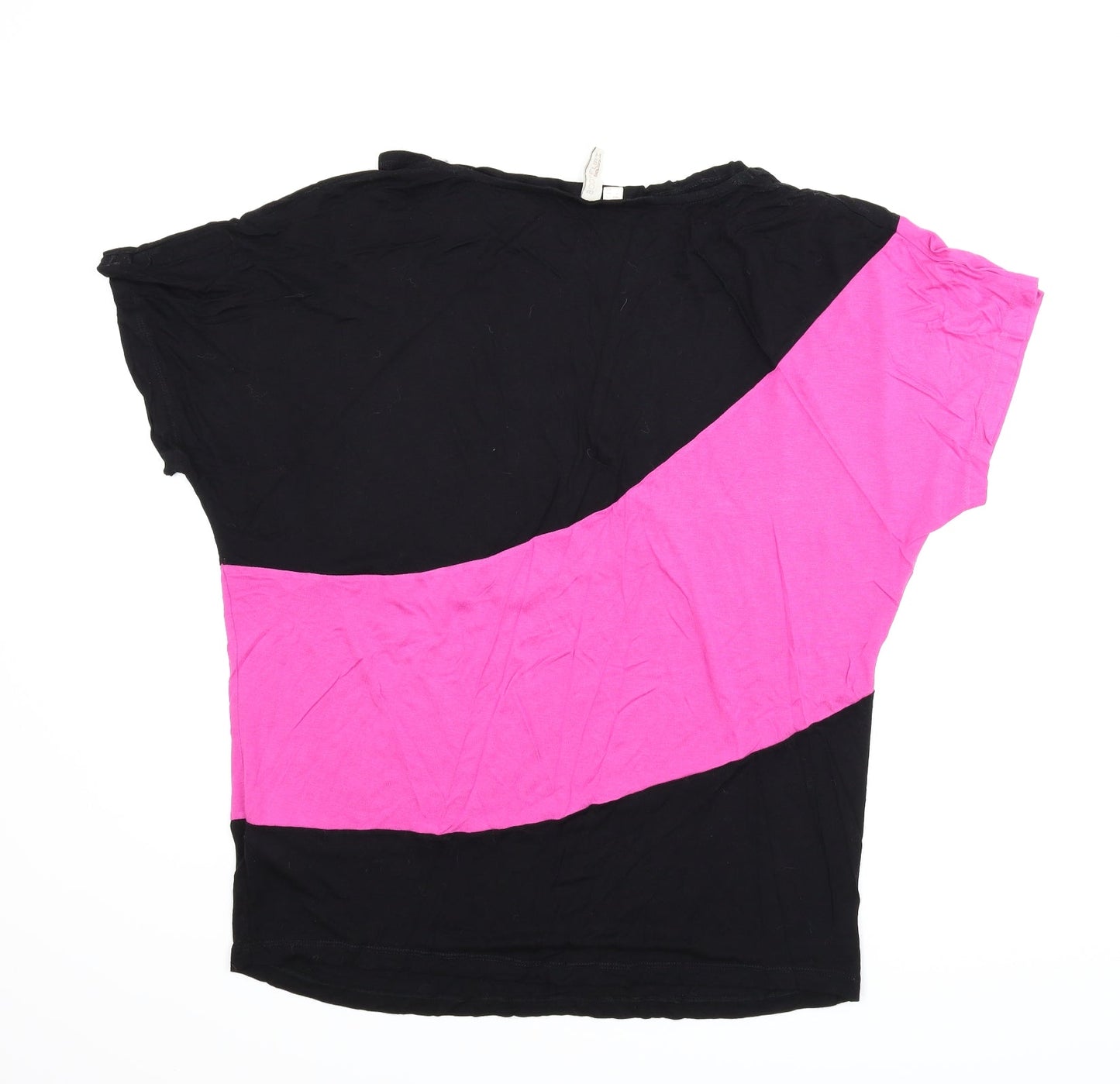 Body Fit  Womens Pink Striped  Basic Blouse Size L