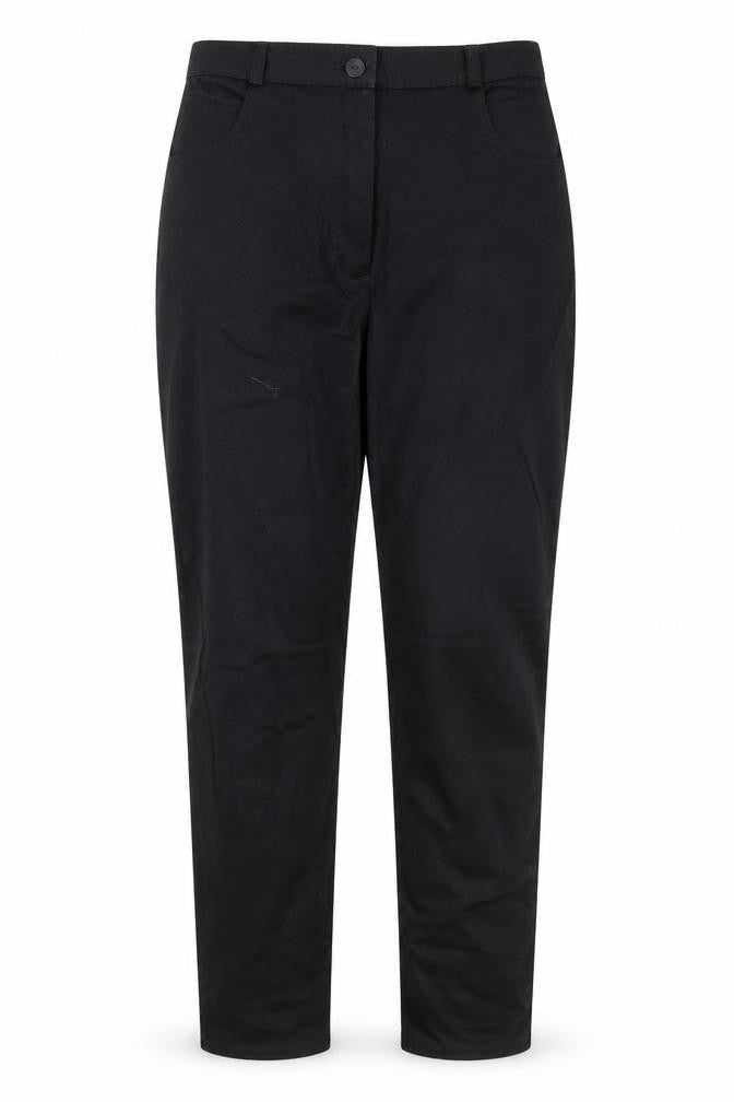 Front view of Best women’s black trousers, size UK 14, 28-inch leg