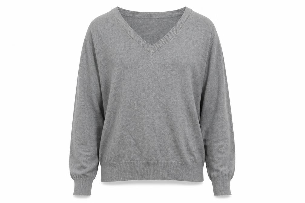 Front view of H&M women’s grey jumper, size L