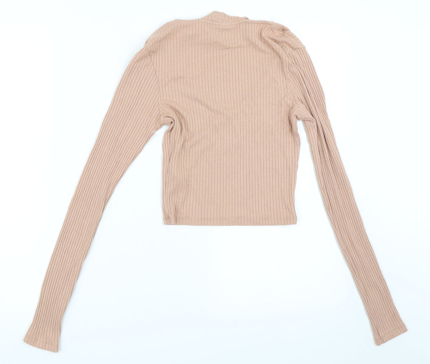 Topshop Womens Beige   Basic T-Shirt Size 8