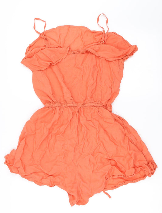 H&M Womens Orange   Playsuit One-Piece Size 38