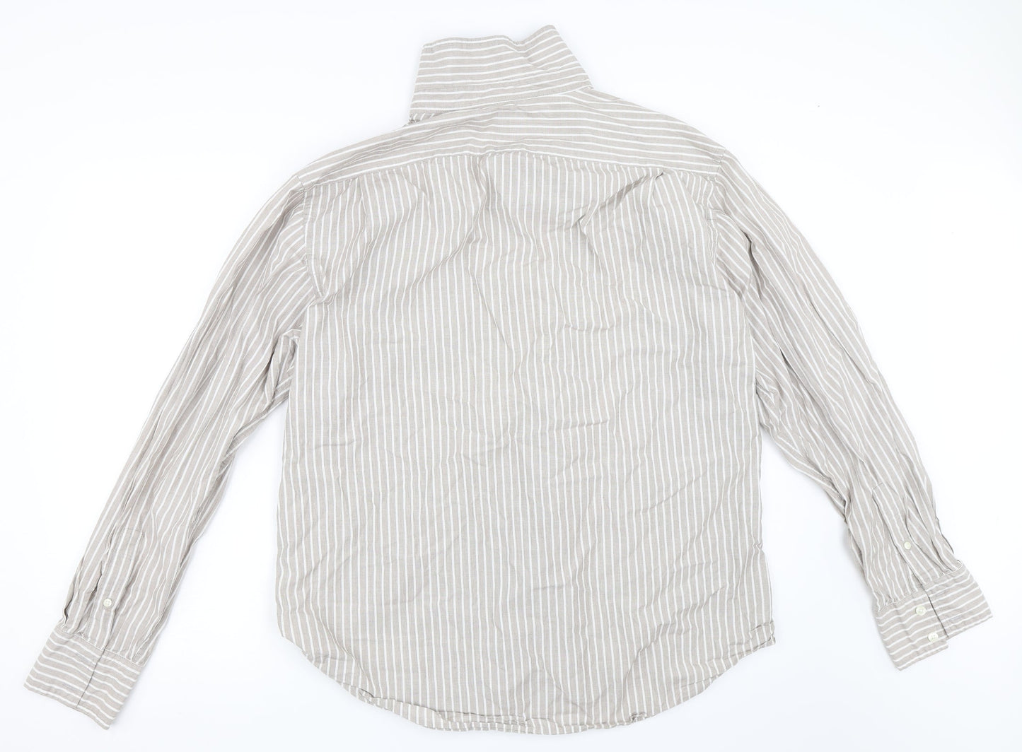 Gap Mens Beige Striped   Button-Up Size XL