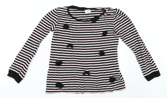 NEXT Girls Pink Striped  Pullover Jumper Size 10 Years