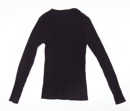 River Island Womens Purple  Knit Pullover Jumper Size L