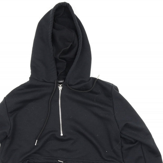 I SAW IT FIRST Womens Black   Pullover Hoodie Size 6