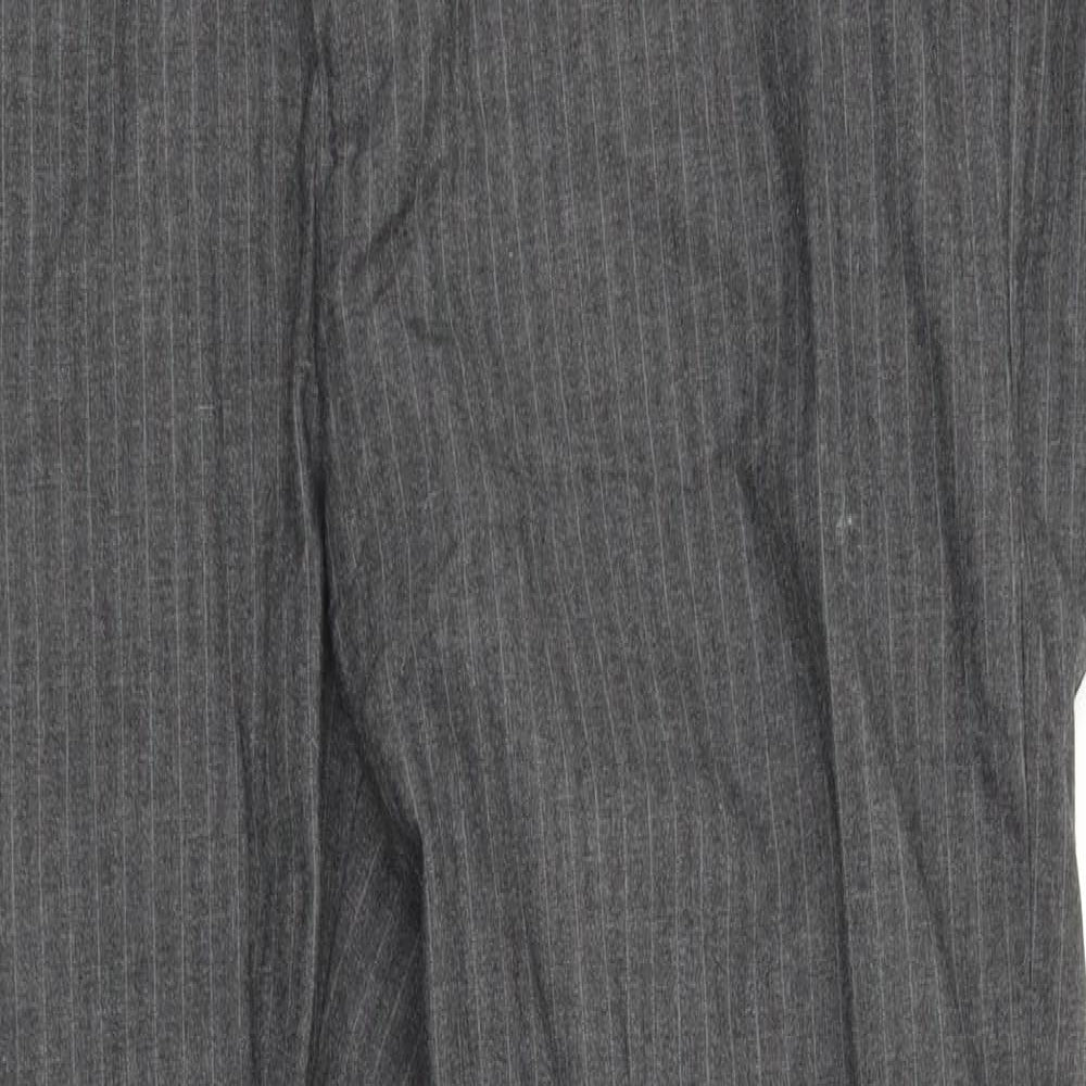 Debenhams Mens Grey Striped  Dress Pants Trousers Size 36 in L28 in