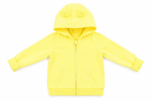 Front view of George Baby Yellow Full Zip Jumper, size 12-18, Months