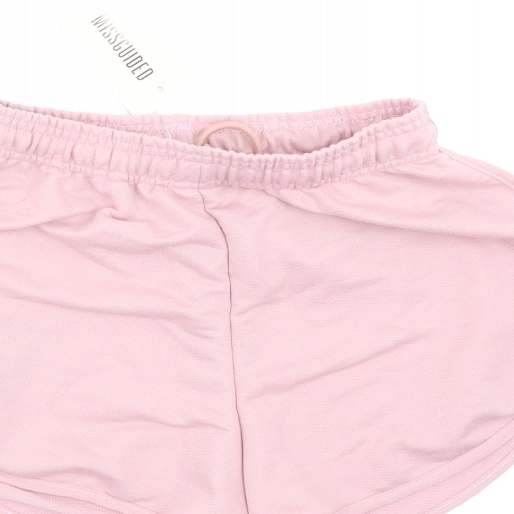 Misguided Womens Pink   Sweat Shorts Size S