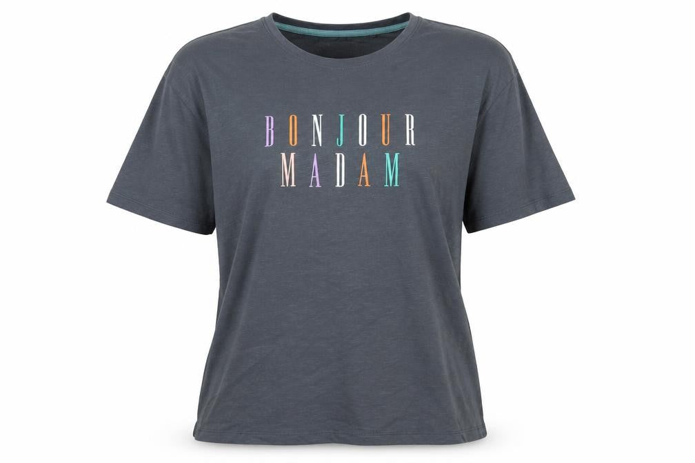 Front view of Next women’s grey jersey top pyjama top, size UK 8, - bonjour