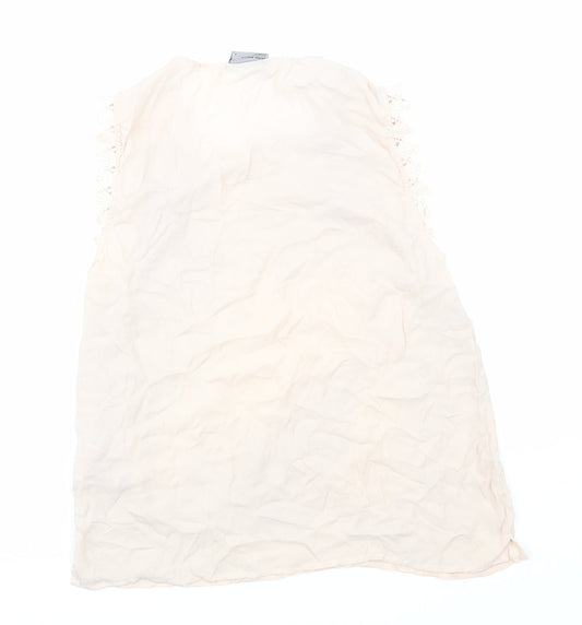 VERO MODA Womens Beige   Basic Blouse Size 8