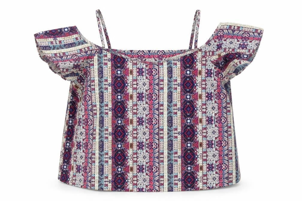 New Look Womens Red Argyle/Diamond  Basic Blouse Size 14