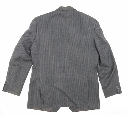 St michael Mens Grey Striped  Jacket Blazer Size M