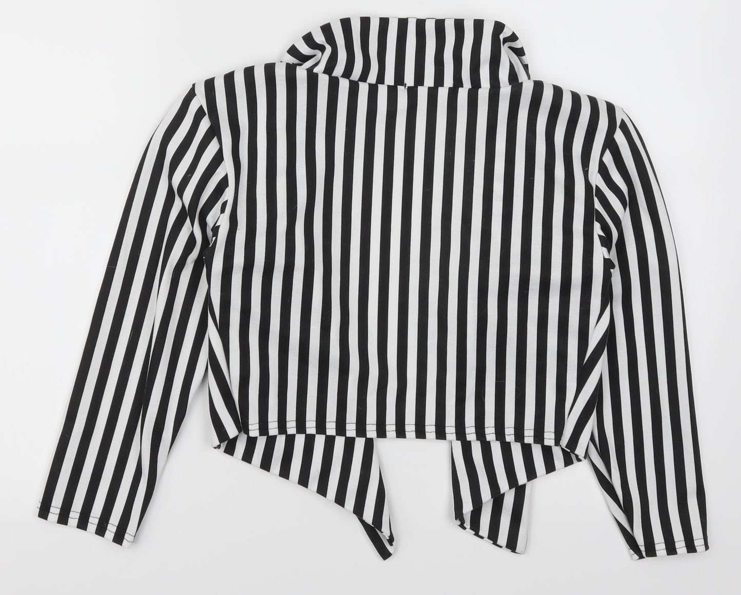 Buzy Womens Black Striped  Jacket  Size S