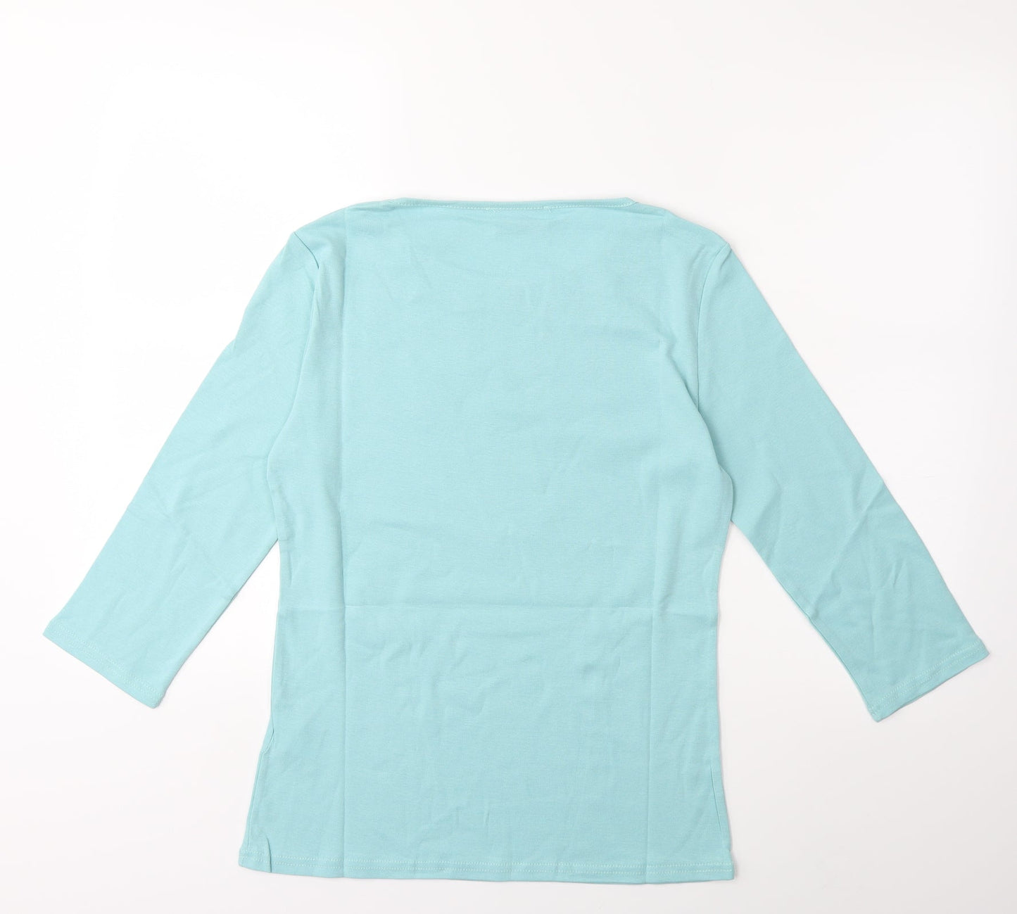 Afibel Womens Green   Basic T-Shirt Size 10
