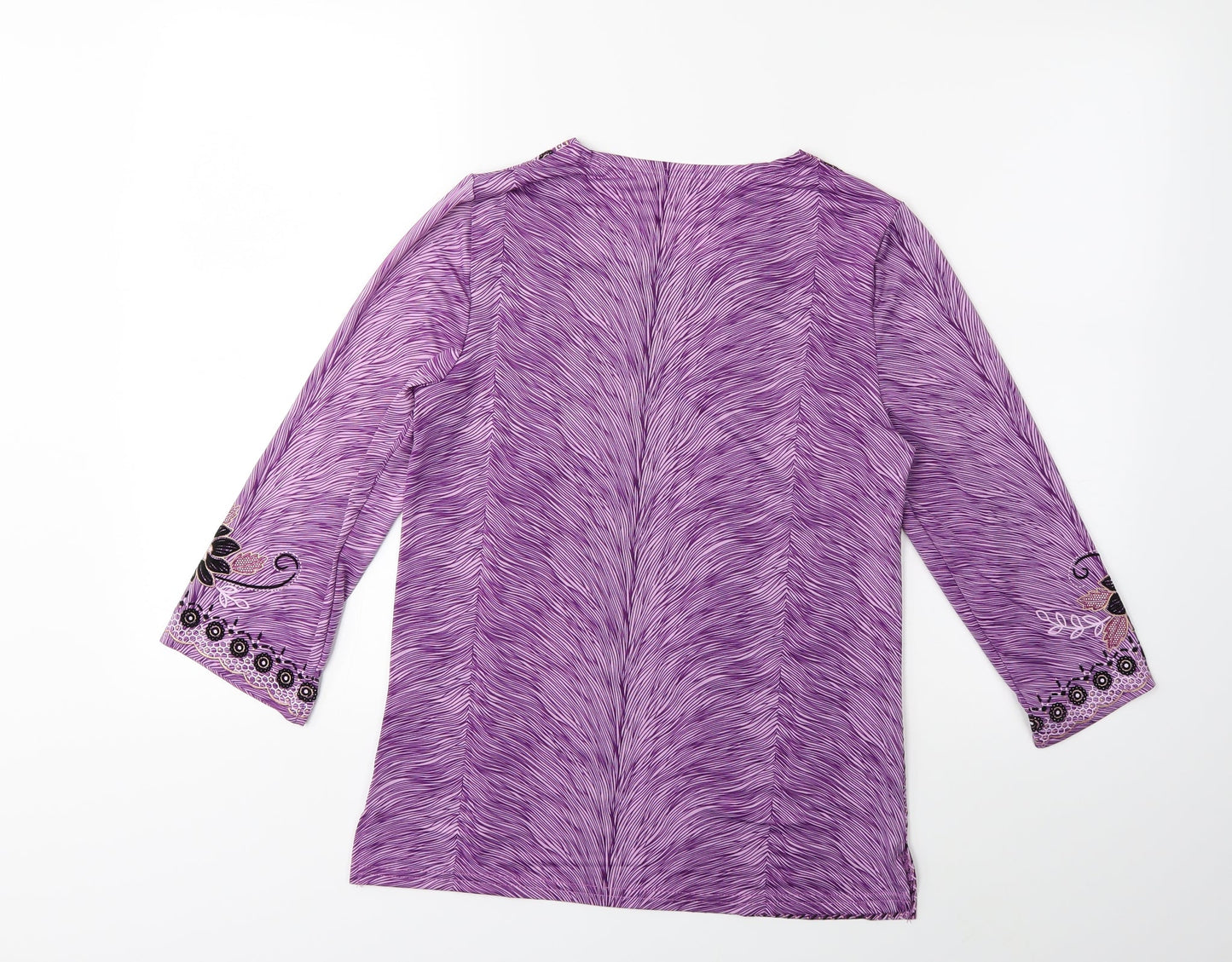 Preworn Womens Purple   Basic T-Shirt Size 8