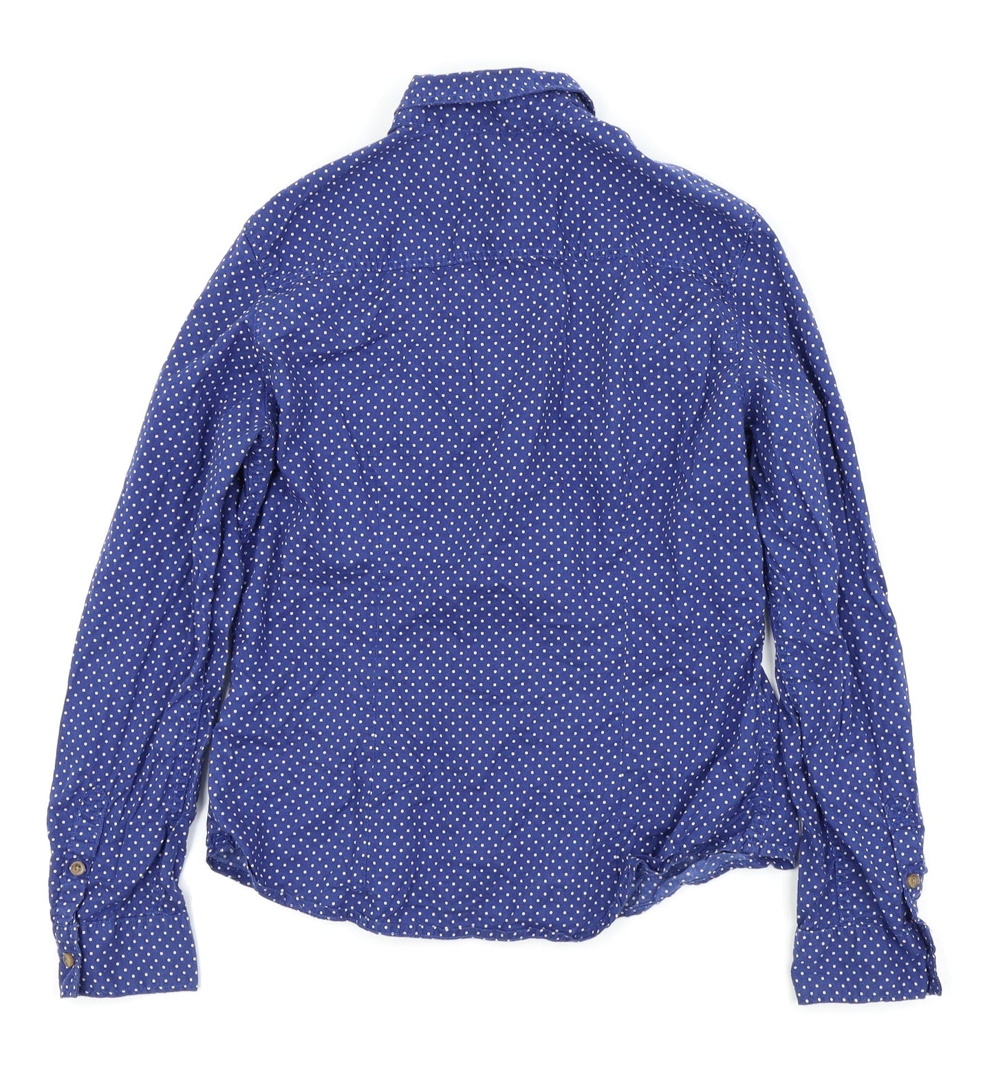 Divided by H&M Womens Blue Polka Dot  Basic Button-Up Size 8