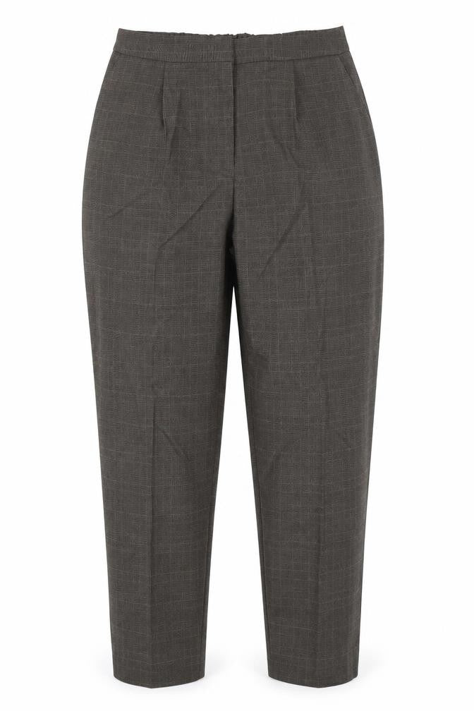 Front view of New Look women’s brown sweatpants, size UK 12, 23-inch leg