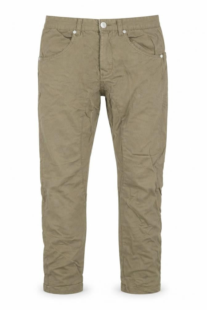 Front view of Soul Star men’s beige chino trousers, size 30, 25-inch leg