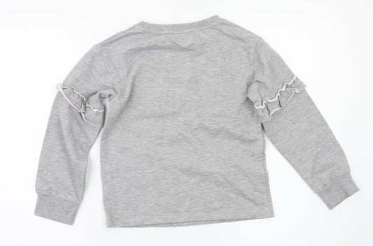 Primark Girls Grey   Pullover Jumper Size 9-10 Years