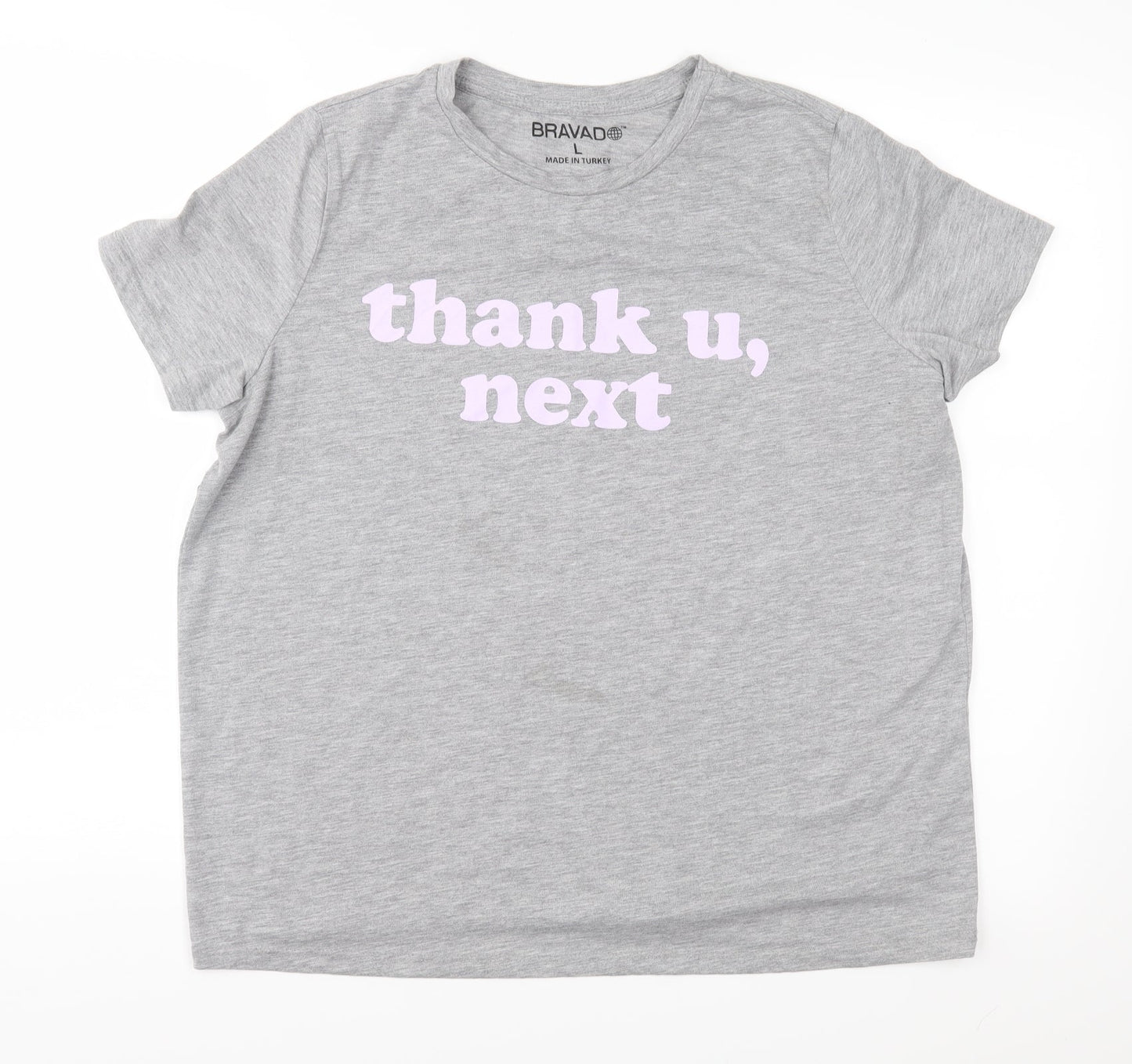 Bravado Womens Grey  Jersey Basic T-Shirt Size L