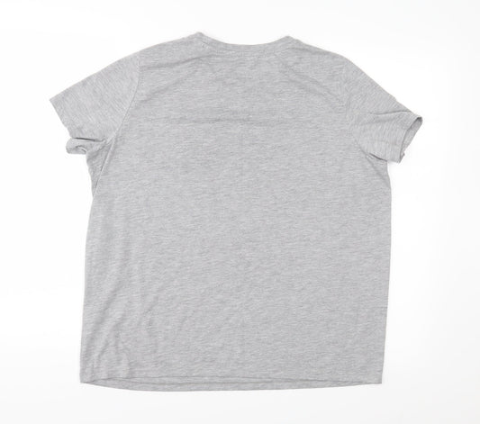Bravado Womens Grey  Jersey Basic T-Shirt Size L